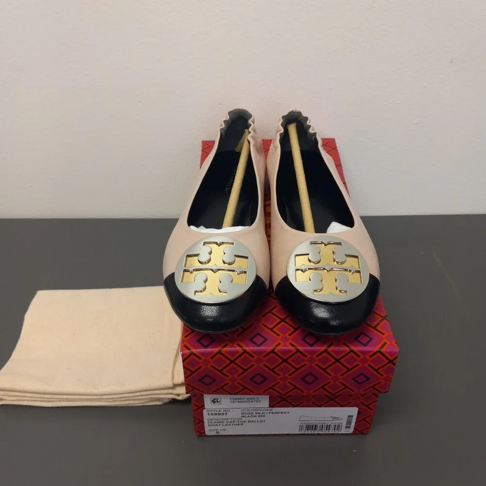 Tory Burch Claire Flat Shoes Size 5....New